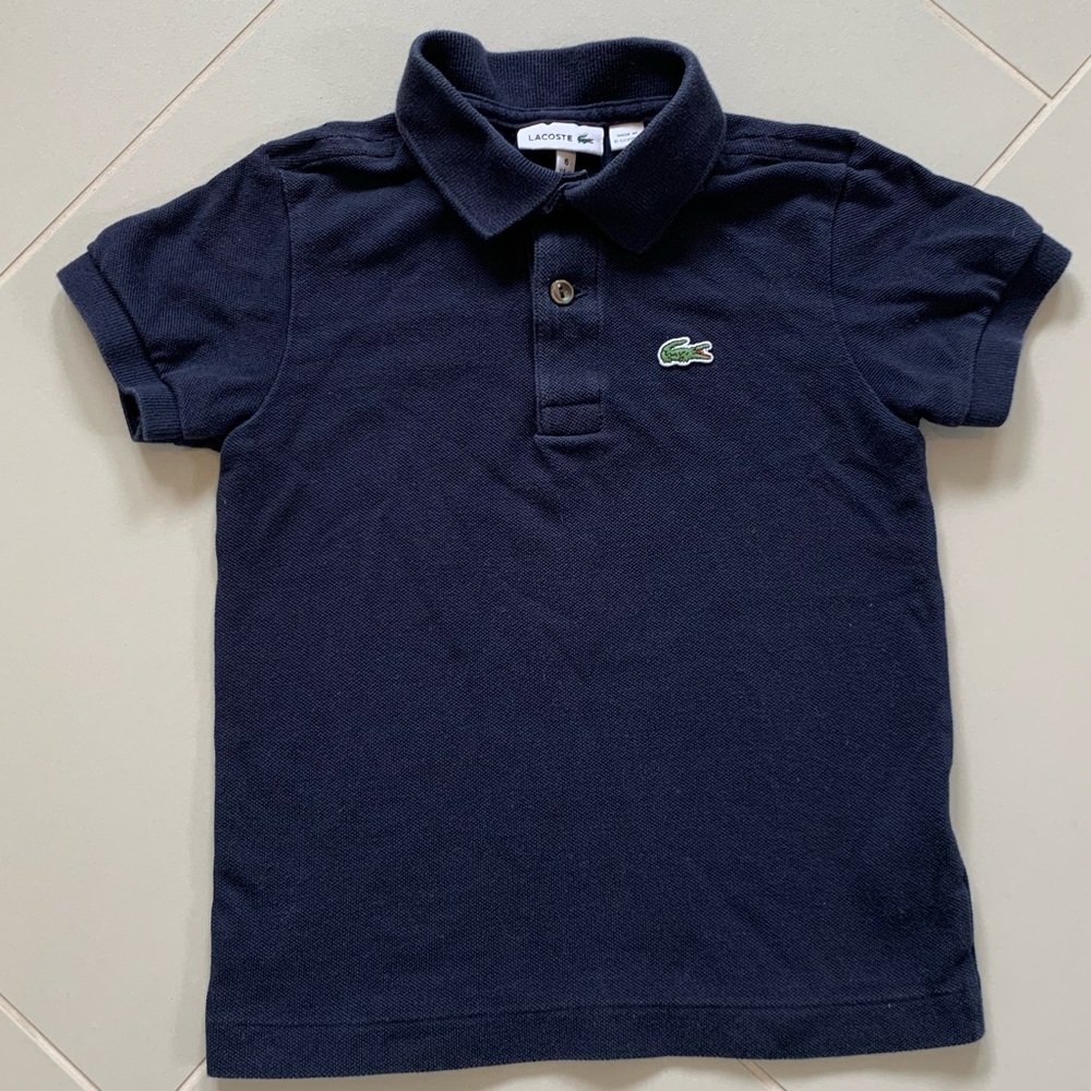 Navy blue Lacoste polo - sz 6 boys